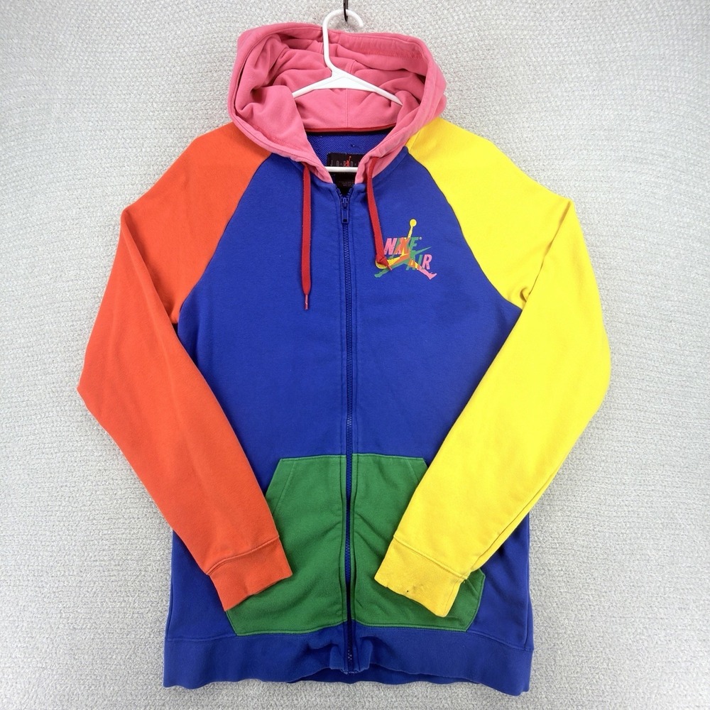 Jordan Jumpman Classics Full Zip Hoodie Mens M CV7402-495 Colorblock Nike Air